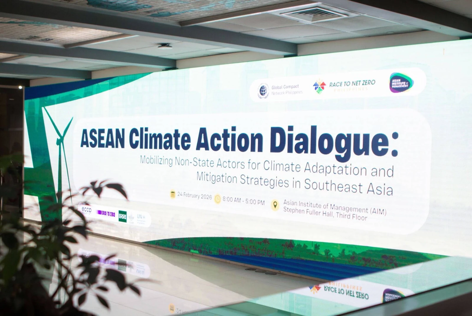 ASEAN Climate Action Dialogue 2026 main screen, AIM Manila